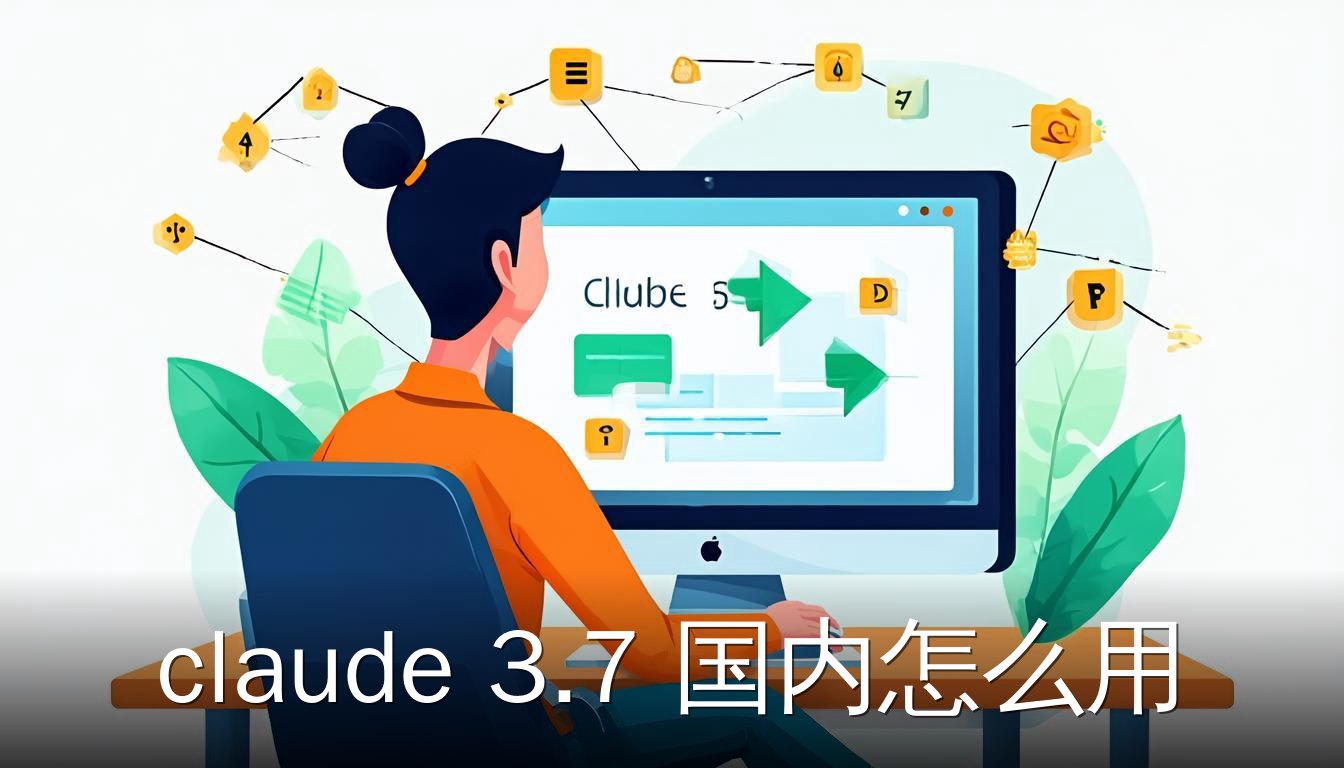 中国用户使用Claude 3.7的示意图，展示网络连接和访问路径