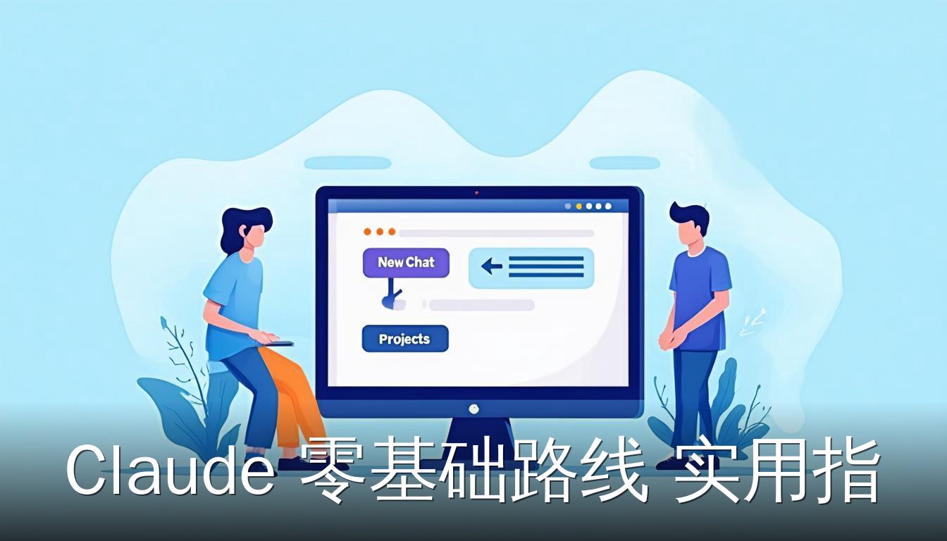 Claude 零基础路线 实用指南 初学者在电脑前学习对话界面和Projects功能